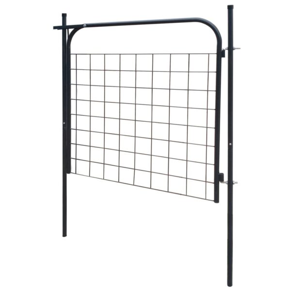 vidaXL Garden Fence Gate 39.4"x39.4" Anthracite - Image 2