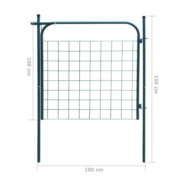 vidaXL Garden Fence Gate 39.4"x39.4" Anthracite - Image 6