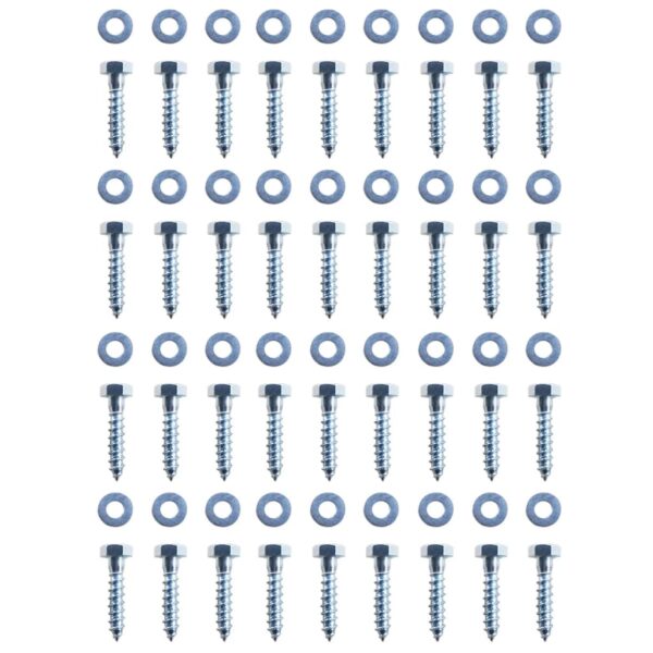 vidaXL L-shaped Ground Anchors 12 pcs Galvanized Steel 2"x2"x19.7" - Image 5