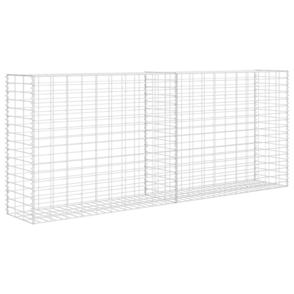 vidaXL Gabion Basket Galvanized Steel 33.5"x11.8"x78.7" - Image 2