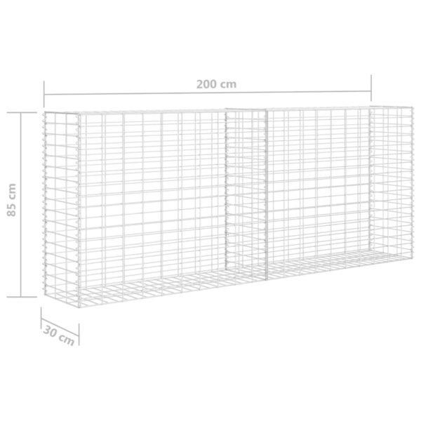 vidaXL Gabion Basket Galvanized Steel 33.5"x11.8"x78.7" - Image 6