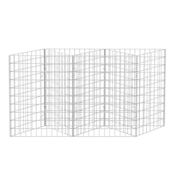 vidaXL Gabion Basket Galvanized Steel 47.2"x11.8"x39.4" - Image 4