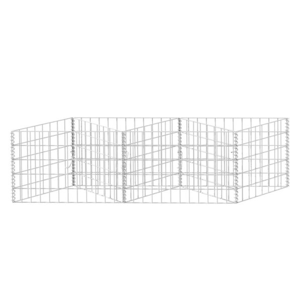 vidaXL Gabion Basket Galvanized Steel 47.2"x11.8"x19.7" - Image 4