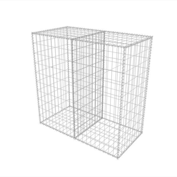 vidaXL Gabion Basket Galvanized Steel 39.4"x19.7"x39.4" - Image 2