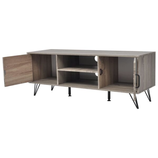 vidaXL TV Stand 47.2"x15.7"x17.7" Gray - Image 2