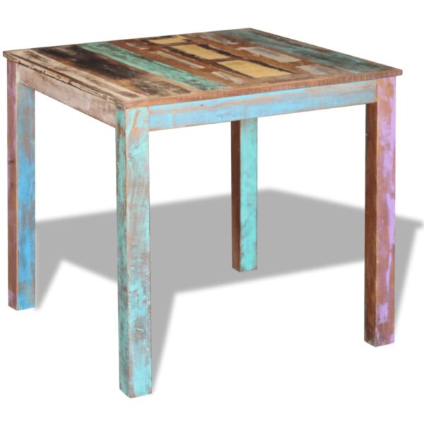 vidaXL Dining Table Solid Reclaimed Wood 31.5"x32.3"x30" - Image 5