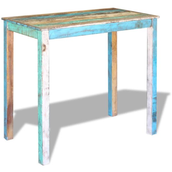 vidaXL Bar Table Solid Reclaimed Wood 45.3"x23.6"x42" - Image 2