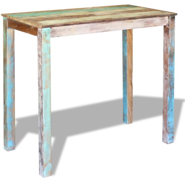 vidaXL Bar Table Solid Reclaimed Wood 45.3"x23.6"x42" - Image 3