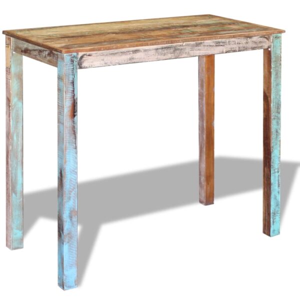 vidaXL Bar Table Solid Reclaimed Wood 45.3"x23.6"x42" - Image 4