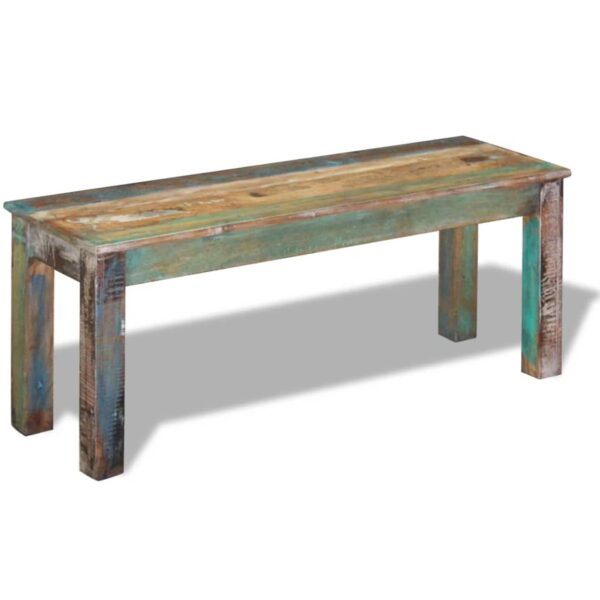 vidaXL Bench Solid Reclaimed Wood 43.3"x13.8"x17.7" - Image 2