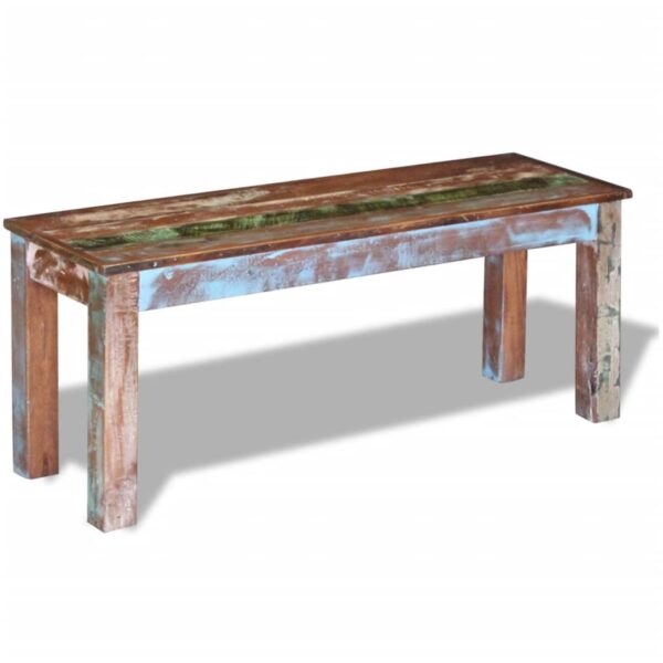 vidaXL Bench Solid Reclaimed Wood 43.3"x13.8"x17.7" - Image 3