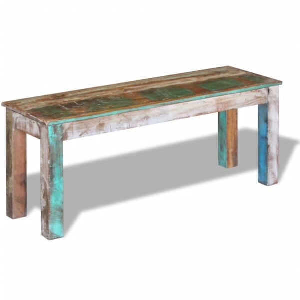 vidaXL Bench Solid Reclaimed Wood 43.3"x13.8"x17.7" - Image 4