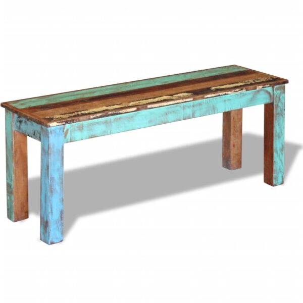 vidaXL Bench Solid Reclaimed Wood 43.3"x13.8"x17.7" - Image 5