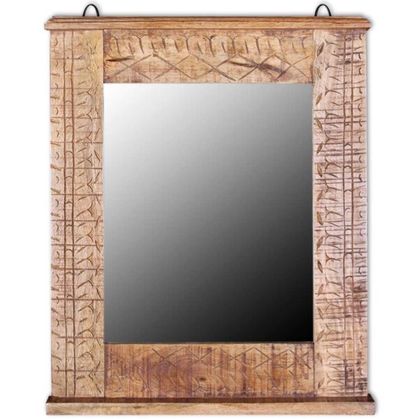 vidaXL Bathroom Vanity Cabinet with Mirror Solid Mango Wood - Image 12