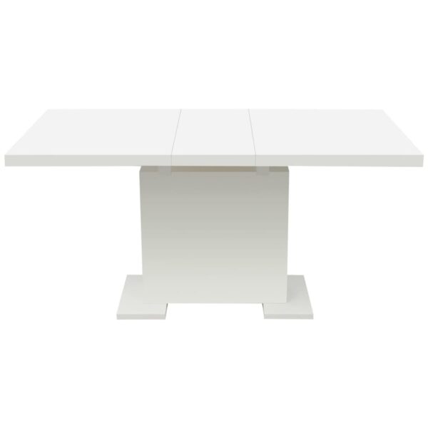 vidaXL Extendable Dining Table High Gloss White - Image 2