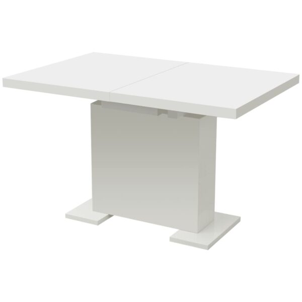 vidaXL Extendable Dining Table High Gloss White - Image 4