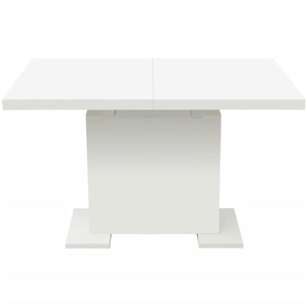 vidaXL Extendable Dining Table High Gloss White - Image 5