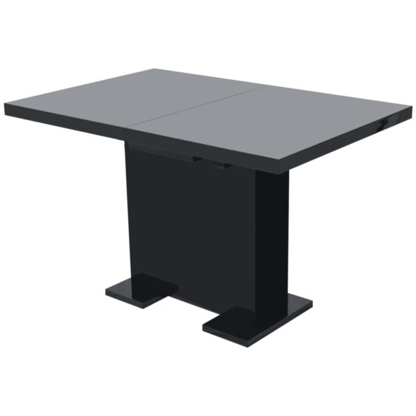 vidaXL Extendable Dining Table High Gloss Black - Image 4