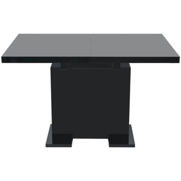 vidaXL Extendable Dining Table High Gloss Black - Image 5