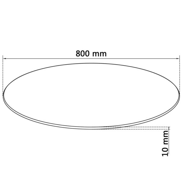 vidaXL Table Top Tempered Glass Round 31.5" - Image 4