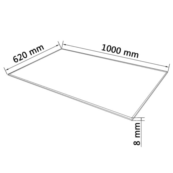 vidaXL Table Top Tempered Glass Rectangular 39.4"x24.4" - Image 4