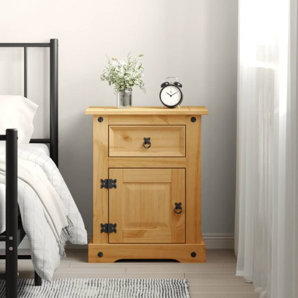 vidaXL Bedside Cabinet Mexican Pine Corona Range 20.9"x15.4"x26"