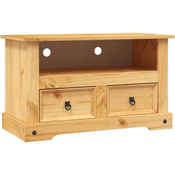 vidaXL TV Stand Mexican Pine Corona Range 35.8"x16.9"x22" - Image 2