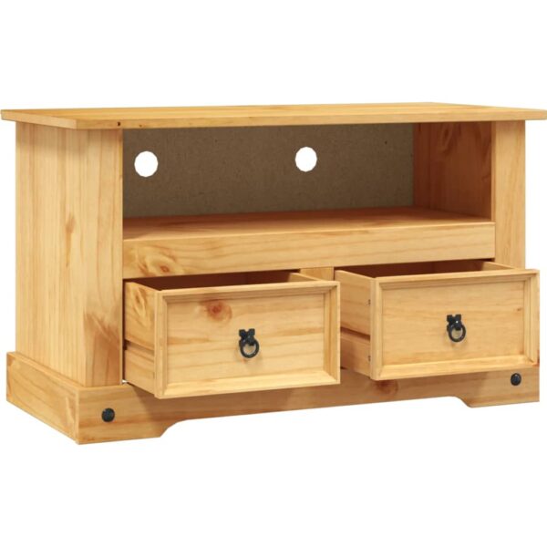 vidaXL TV Stand Mexican Pine Corona Range 35.8"x16.9"x22" - Image 4