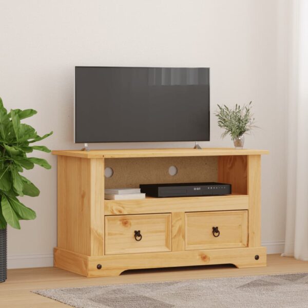 vidaXL TV Stand Mexican Pine Corona Range 35.8"x16.9"x22"