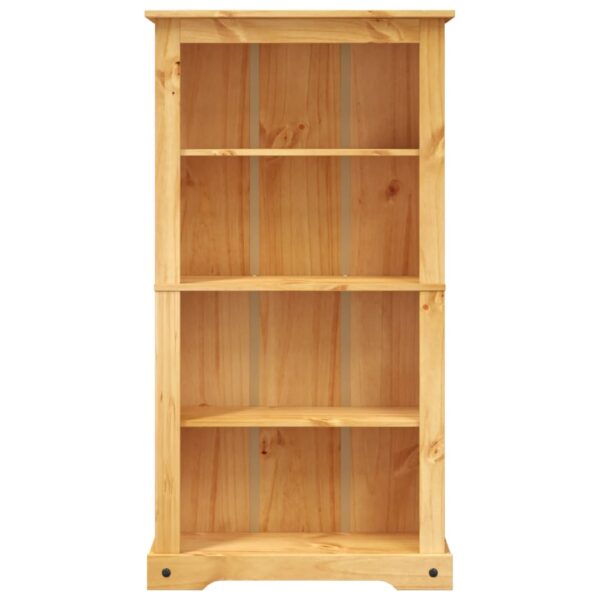 vidaXL 4-Tier Bookcase Mexican Pine Corona Range 31.9"x11.4"x59" - Image 3