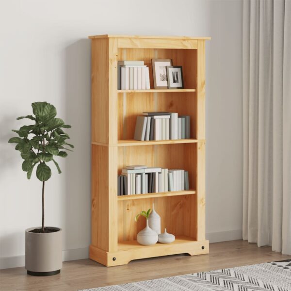 vidaXL 4-Tier Bookcase Mexican Pine Corona Range 31.9"x11.4"x59"