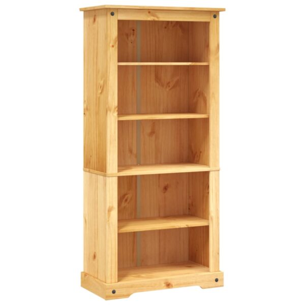 vidaXL 5-Tier Bookcase Mexican Pine Corona Range 31.9"x15.7"x66.9" - Image 2