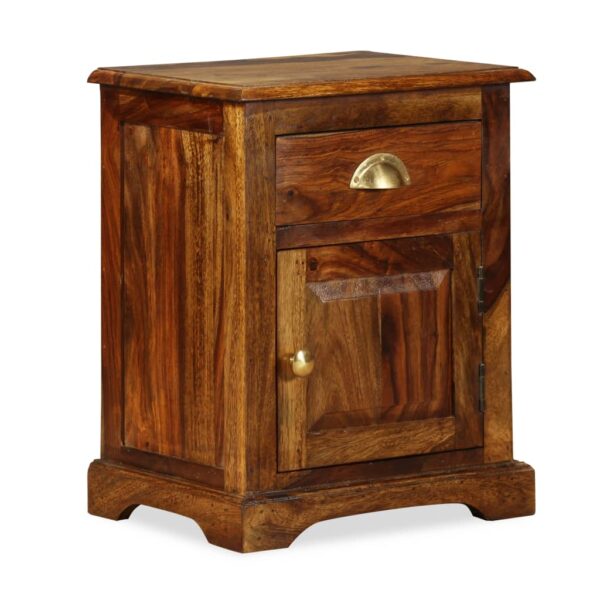 vidaXL Bedside Cabinet 15.7"x11.8"x19.7" Solid Sheesham Wood - Image 10