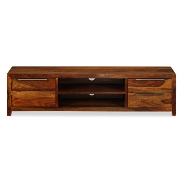 vidaXL TV Stand Solid Wood Sheesham 47.2"x11.8"x11.8" - Image 2