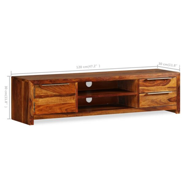 vidaXL TV Stand Solid Wood Sheesham 47.2"x11.8"x11.8" - Image 11