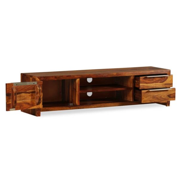 vidaXL TV Stand Solid Wood Sheesham 47.2"x11.8"x11.8" - Image 3