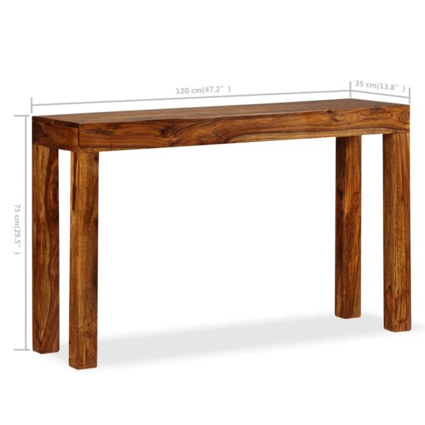 vidaXL Console Table Solid Sheesham Wood 47.2"x13.8"x29.5" - Image 7