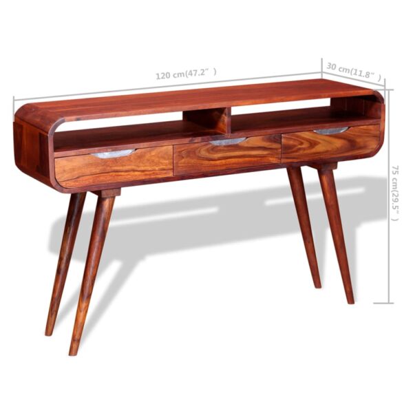 vidaXL Console Table Solid Sheesham Wood 47.2"x11.8"x29.5" - Image 9