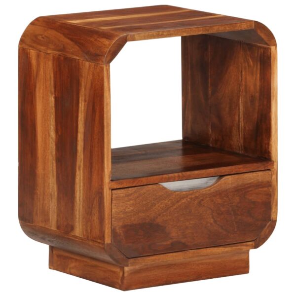 vidaXL Nightstand with Drawer Solid Sheesham Wood 15.7"x11.8"x19.7"