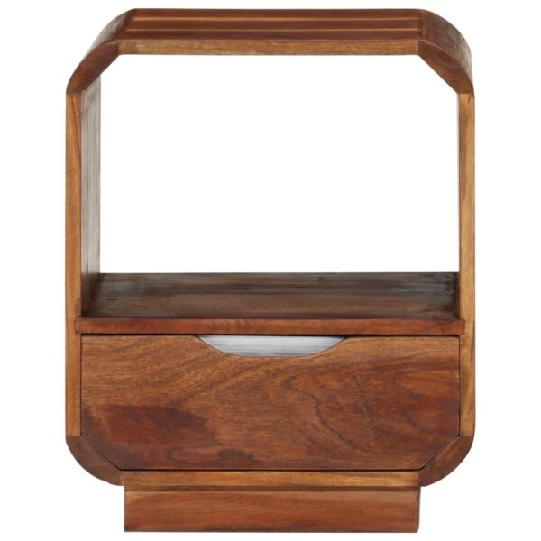 vidaXL Nightstand with Drawer Solid Sheesham Wood 15.7"x11.8"x19.7" - Image 3