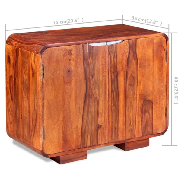 vidaXL Sideboard Solid Sheesham Wood 29.5"x13.8"x23.6" - Image 10