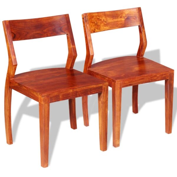 vidaXL Dining Chairs 2 pcs Solid Acacia Wood Sheesham - Image 5