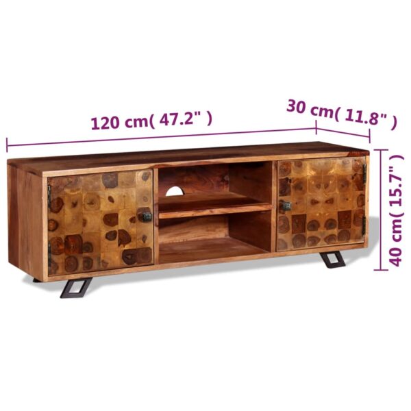 vidaXL TV Stand Solid Wood Sheesham 47.2"x11.8"x15.7" - Image 11