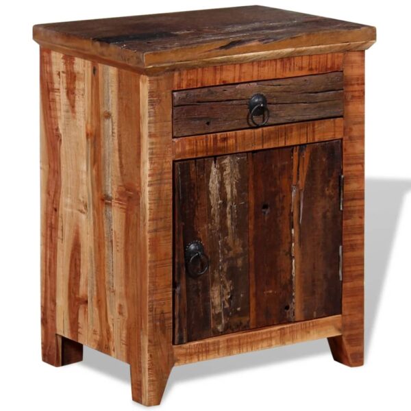 vidaXL Nightstand Solid Acacia Reclaimed Wood - Image 2