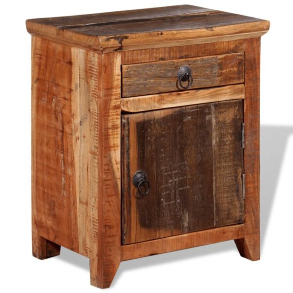 vidaXL Nightstand Solid Acacia Reclaimed Wood - Image 3