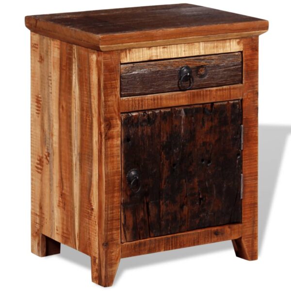 vidaXL Nightstand Solid Acacia Reclaimed Wood - Image 4