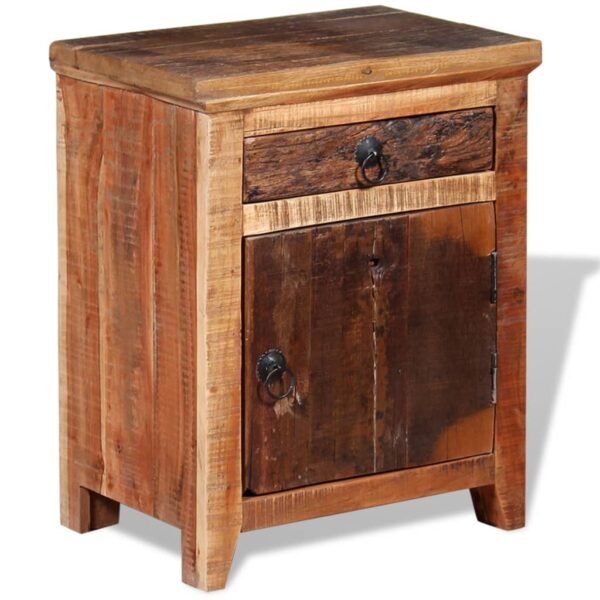 vidaXL Nightstand Solid Acacia Reclaimed Wood - Image 5