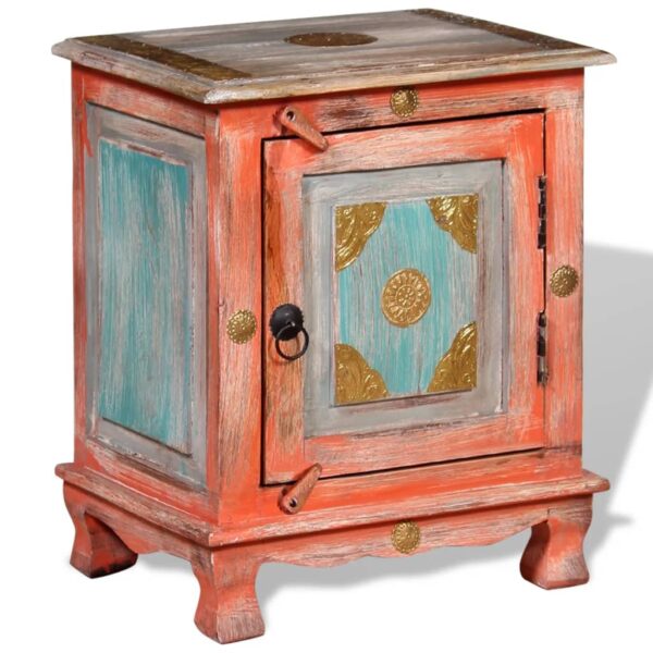 vidaXL Nightstand Solid Mango Wood Orange - Image 2