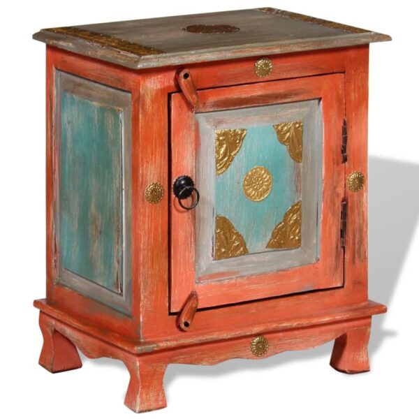 vidaXL Nightstand Solid Mango Wood Orange - Image 3