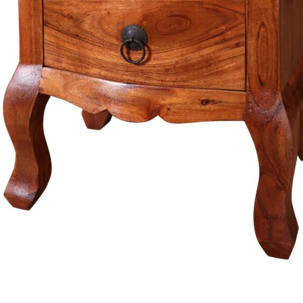 vidaXL Nightstand with Drawers Solid Acacia Wood - Image 9